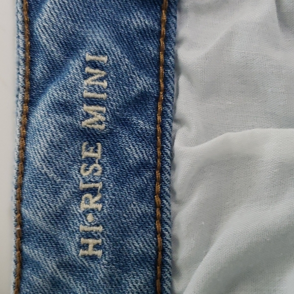 American Eagle high rise distressed denim mini skirt - Picture 13 of 13